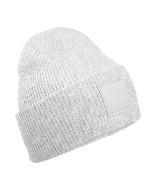 Beechfield B336R Deep-Cuffed Tonal Patch Beanie
