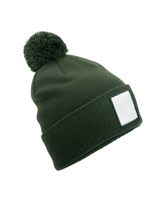 Beechfield B338R Appliqué Patch Pom Beanie