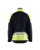 Blaklader Jacket Inherent Steel 4505 #colour_navy-blue-hi-vis-yellow