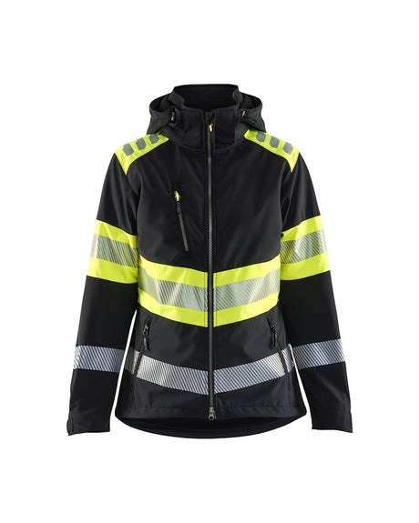 Blaklader Women's Softshell Jacket Hi-Vis 4404 #colour_black-hi-vis-yellow