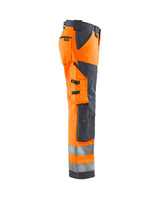 Blaklader Hi-Vis Trousers without Nail Pockets 1566 - Hi-Vis Orange/Mid Grey