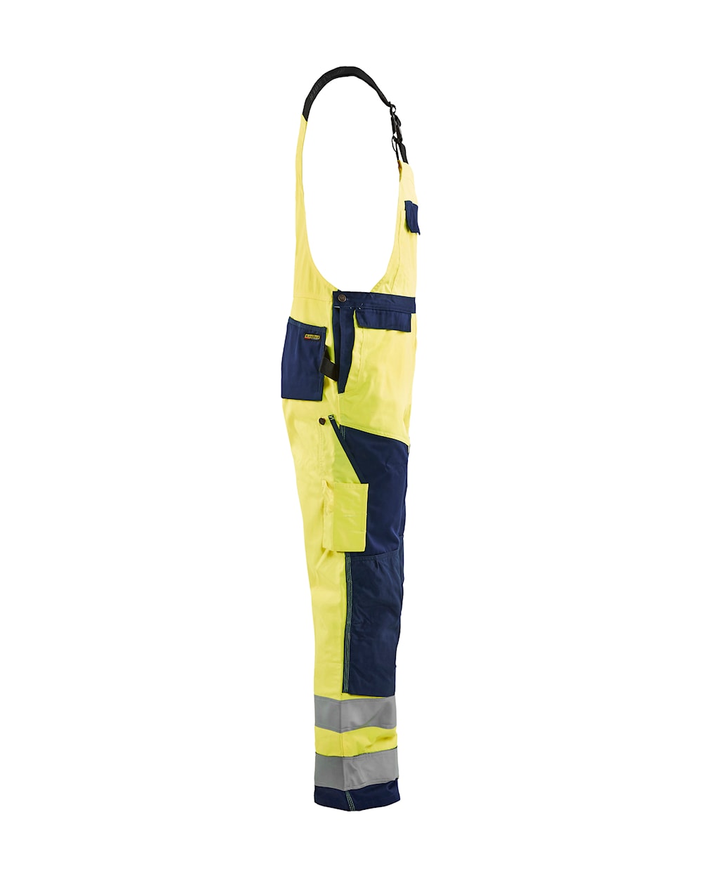 Blaklader Hi-Vis Bib Trousers 2660 - Hi-Vis Yellow/Navy Blue