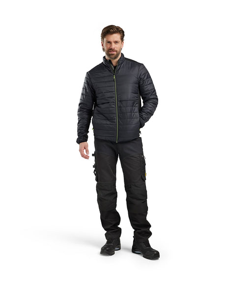 Blaklader Warm-Lined Jacket 4710 #colour_black-hi-vis-yellow