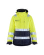 Blaklader Women's Hi-Vis Winter Jacket 4872 #colour_hi-vis-yellow-navy-blue