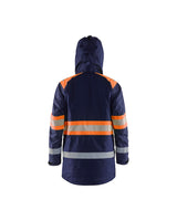 Blaklader Winter Parka Hi-Vis 4485 #colour_navy-blue-orange