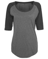 Build Your Brand Women's ¾ Contrast Raglan Tee