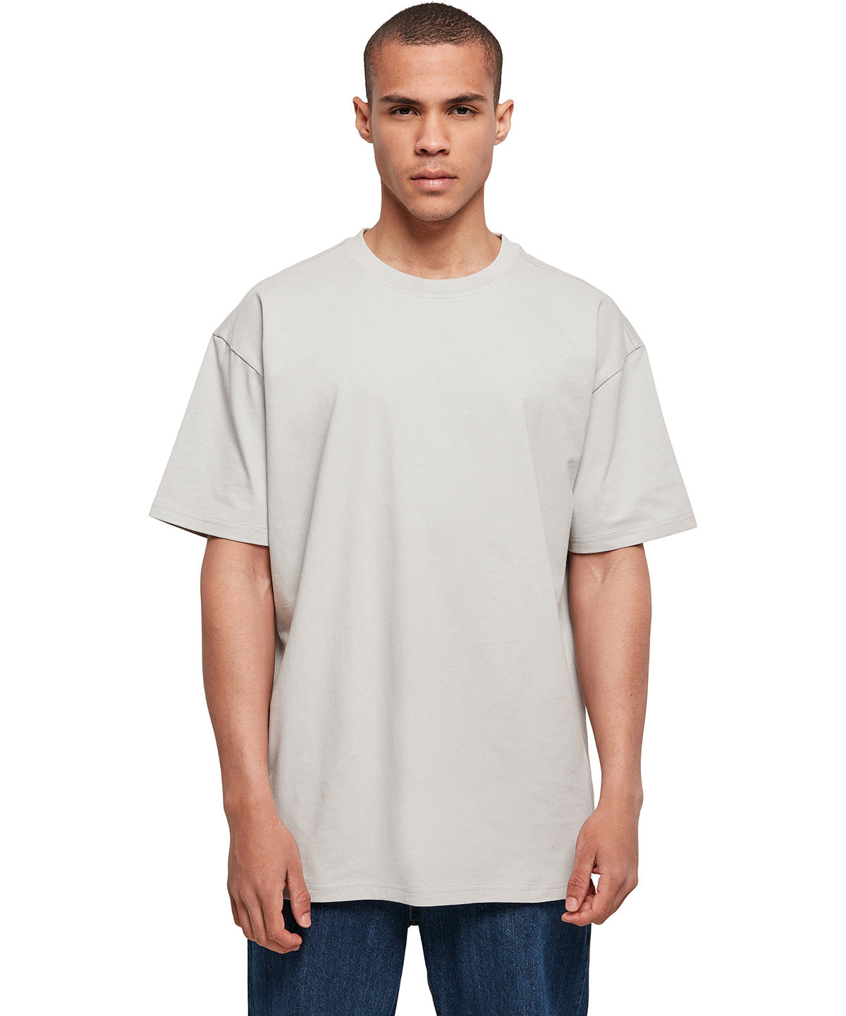 Build Your Brand Heavy Oversized Tee - Light Asphalt