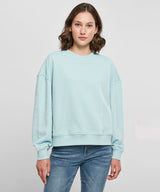 Build Your Brand Women's Oversized Crew Neck Sweatshirt