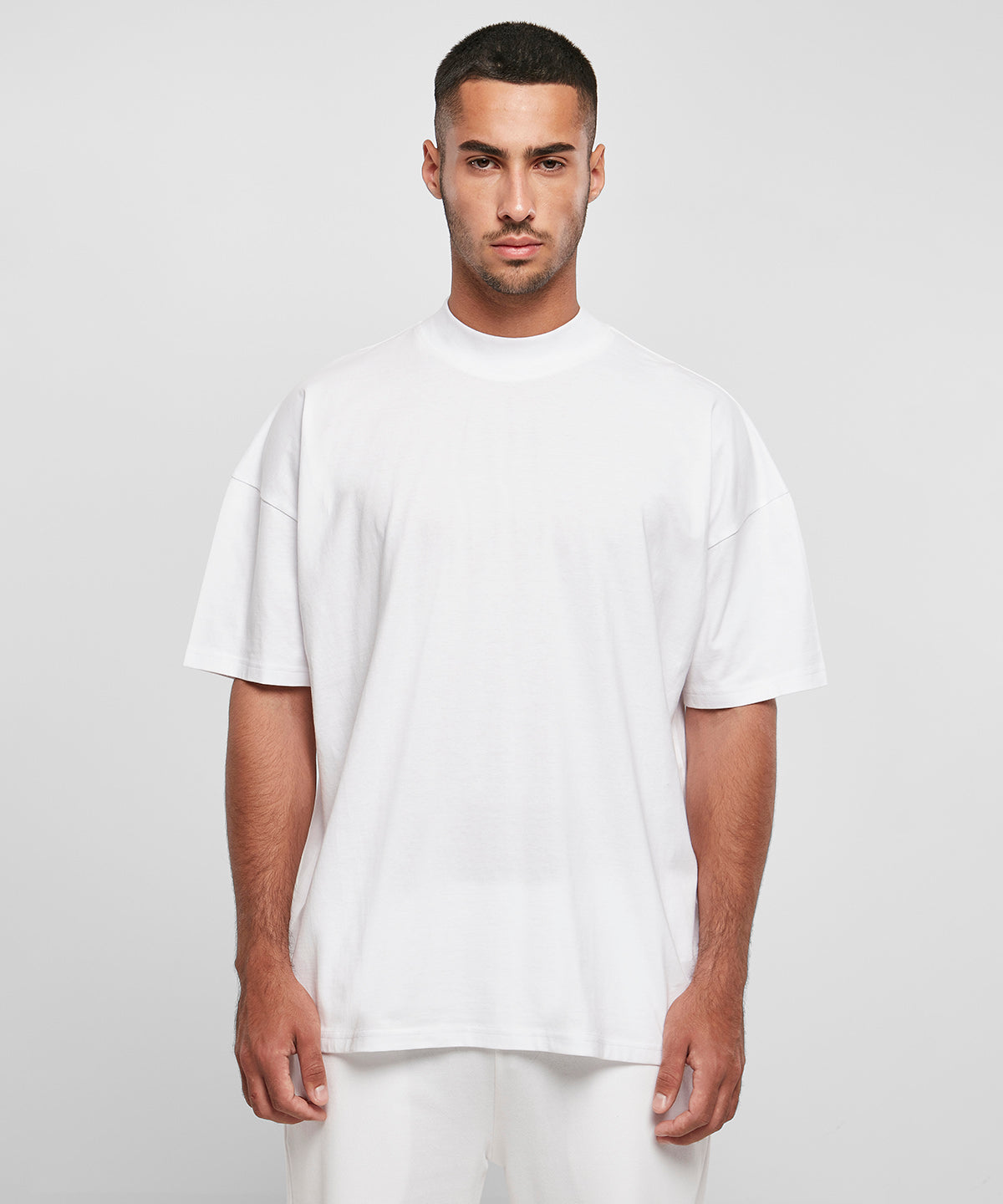 Build Your Brand Oversized Mock Neck Tee