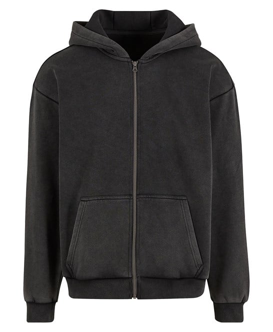 Build Your Brand BY295 Vintage Heavy Zip Hoodie