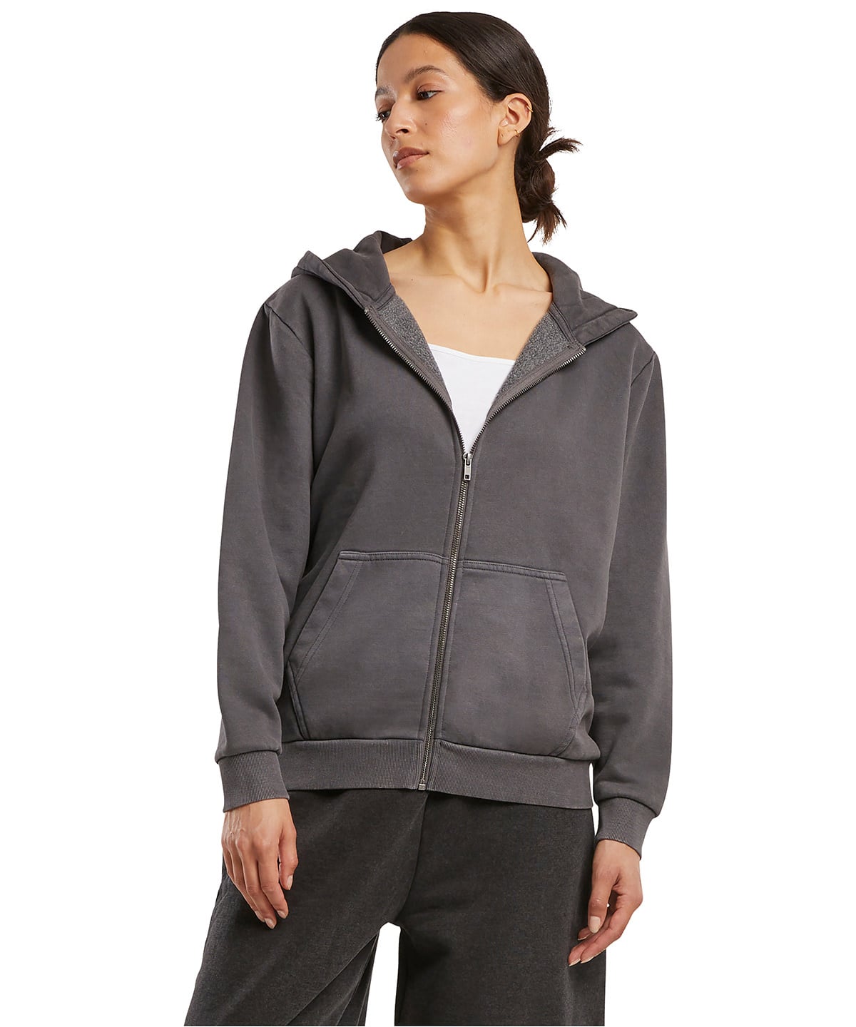 Build Your Brand BY299 Women’s Vintage Heavy Zip Hoodie