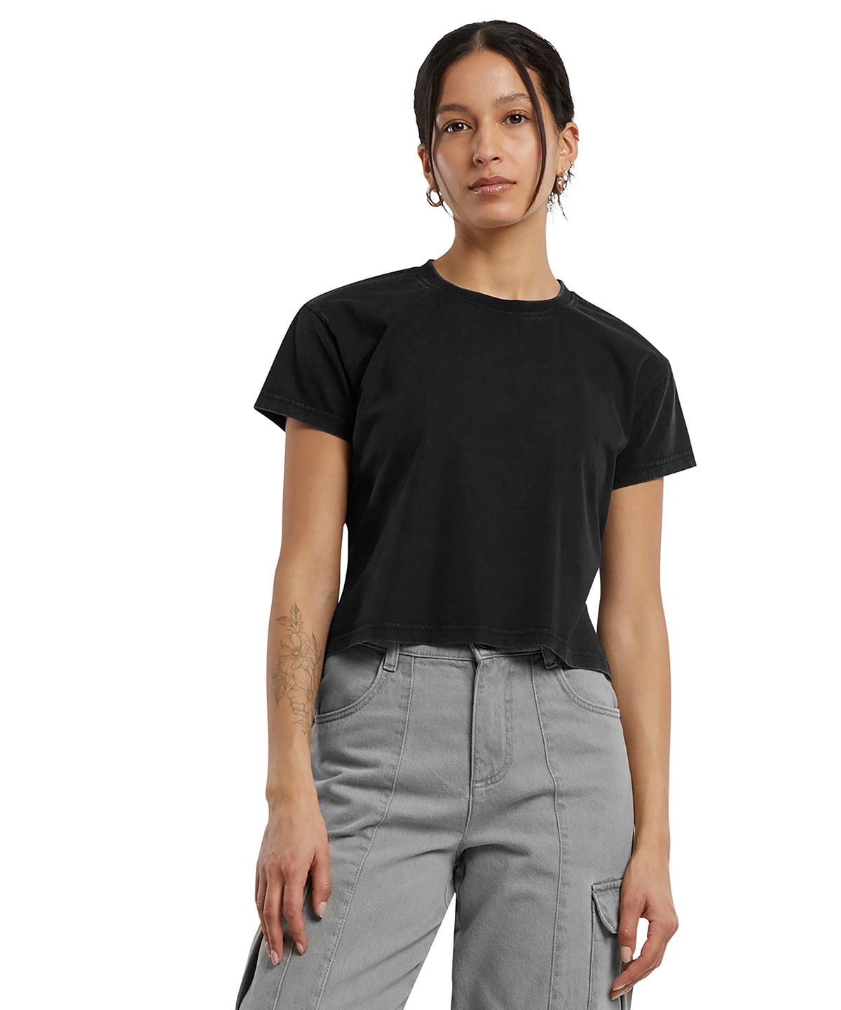 Build Your Brand BY305 Women’s Vintage Cropped Tee