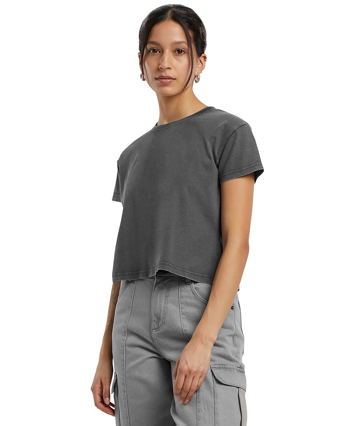 Build Your Brand BY305 Women’s Vintage Cropped Tee