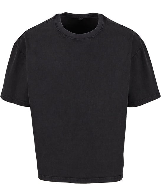 Build Your Brand BY435 Vintage Cropped Heavy Oversized Tee