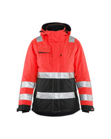 Blaklader Women's Hi-Vis Winter Jacket 4872 #colour_red-hi-vis-black