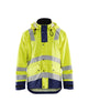 Blaklader Rain Jacket Hi-Vis Level 2 4302 #colour_hi-vis-yellow-navy-blue