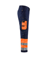 Blaklader Hi-Vis Trousers 1584 - Hi-Vis Orange/Navy Blue