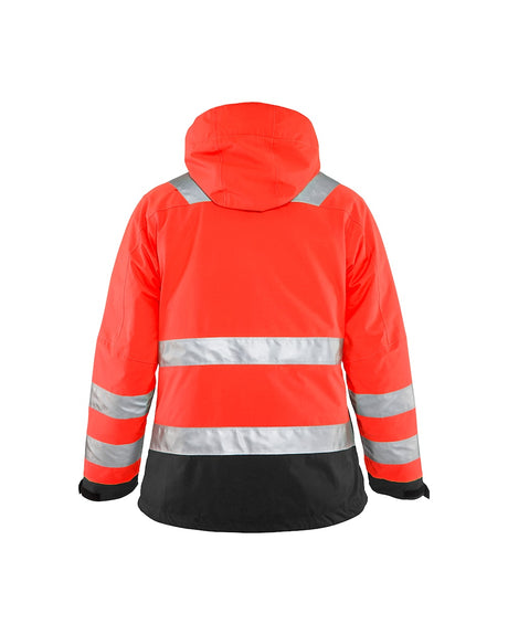 Blaklader Women's Hi-Vis Winter Jacket 4872 #colour_red-hi-vis-black