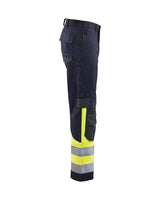 Blaklader Multinorm Inherent Trousers 1488 #colour_navy-blue-hi-vis-yellow