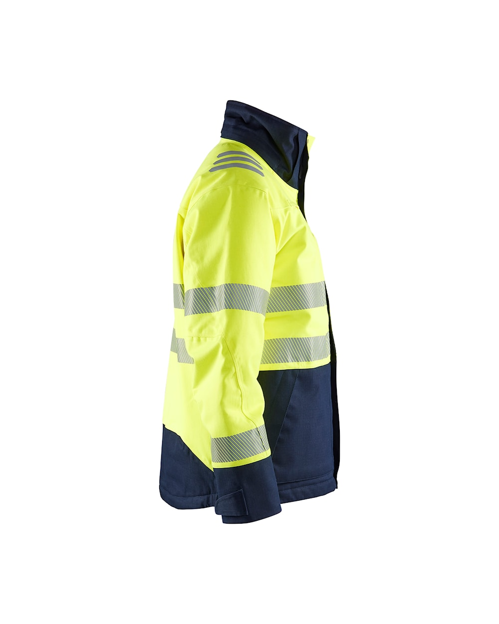 Blaklader Multinorm Winter Jacket 4517 #colour_hi-vis-yellow-navy-blue