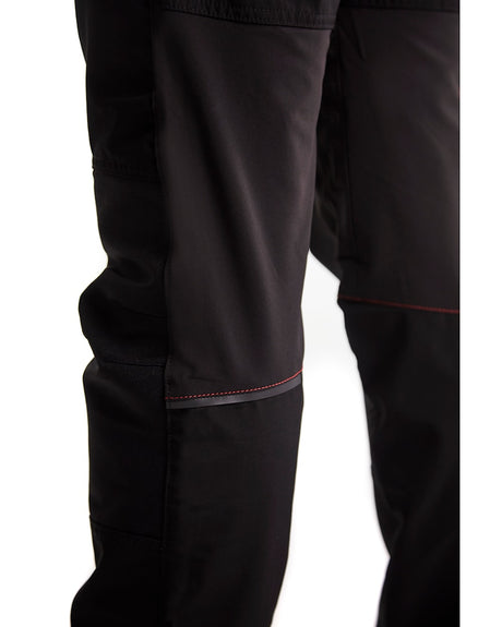 Blaklader Service Trousers with Stretch 1456  #colour_black-red