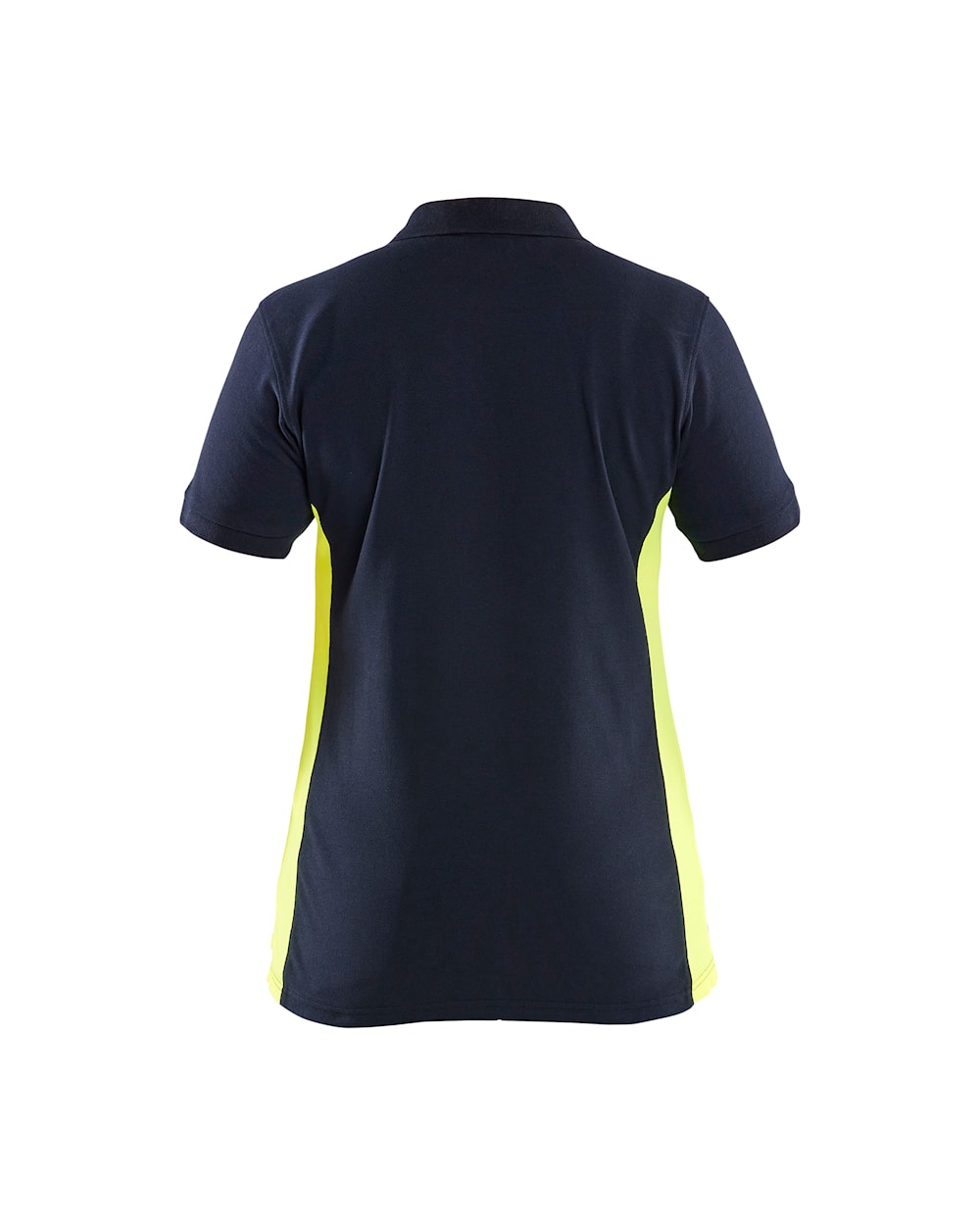 Blaklader Women's Polo Shirt 3390 #colour_dark-navy-blue-hi-vis-yellow