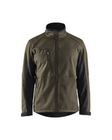 Blaklader Softshell Jacket 4950 #colour_dark-olive-green-black