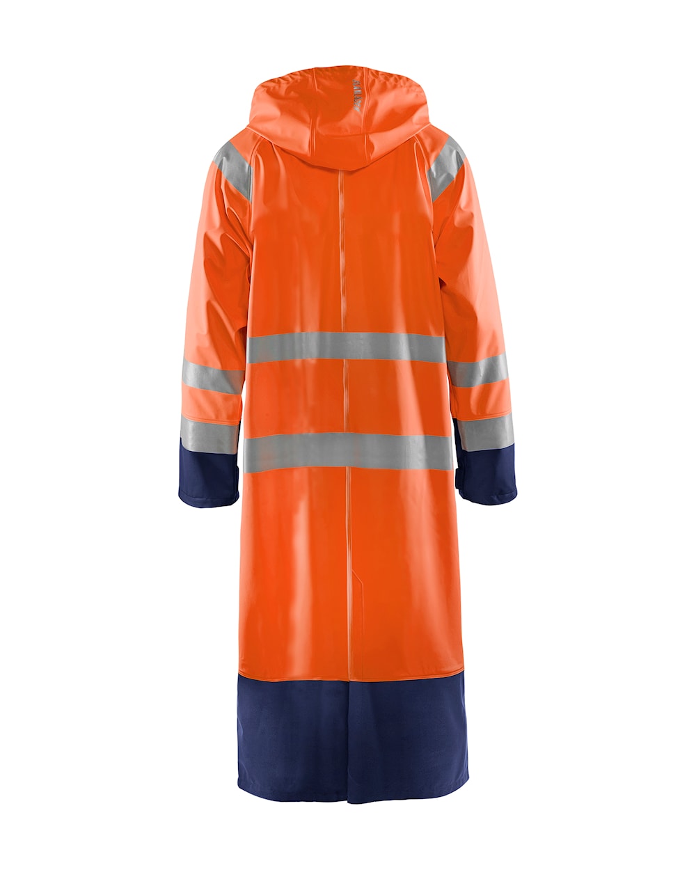 Blaklader Rain Coat Hi-Vis Level 1 4325 #colour_orange-navy-blue