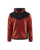 Blaklader Knitted Jacket with Softshell 5940 #colour_burned-red-black