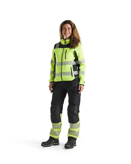 Blaklader Women's Hi-Vis Knitted Jacket 4967 #colour_hi-vis-yellow-black