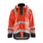 Blaklader Rain Jacket Hi-Vis Level 2 4302 #colour_red-hi-vis-black