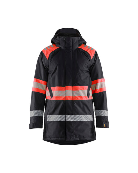 Blaklader Winter Parka Hi-Vis 4485 #colour_black-red-hi-vis