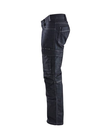 Blaklader Service Trousers Denim Stretch 1439 #colour_navy-blue