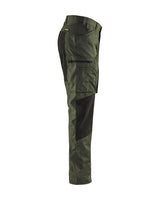 Blaklader Service Trousers with Stretch 14591845 #colour_army-green-black