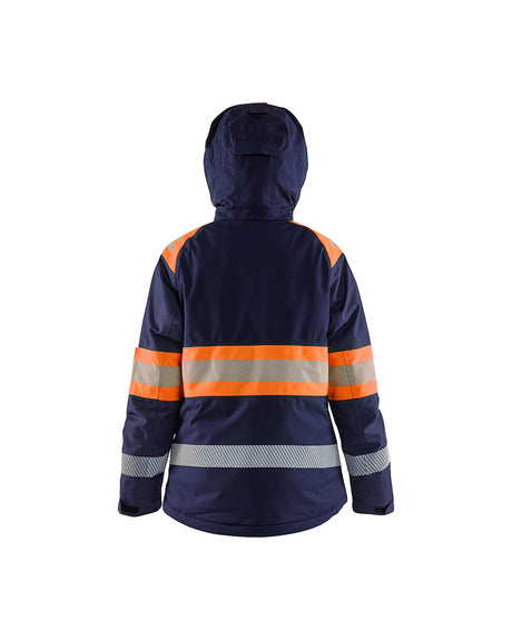 Blaklader Women's Winter Jacket Hi-Vis 4470 #colour_navy-blue-orange