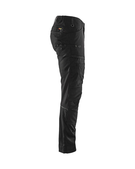 Blaklader Service Trousers with Stretch 1456 #colour_black-dark-grey