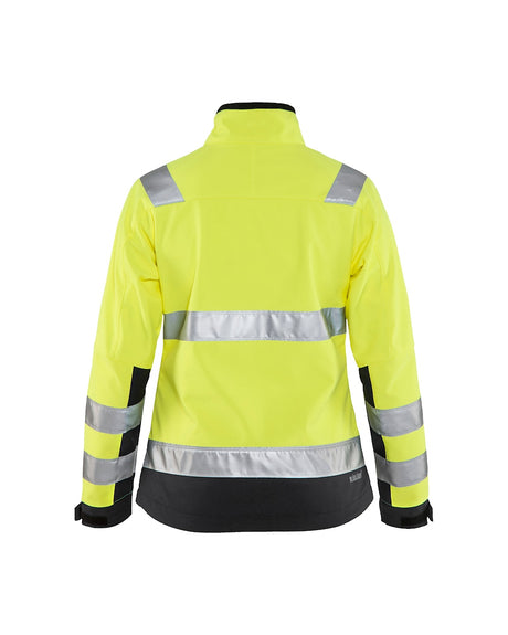 Blaklader Women's Hi-Vis Softshell Jacket 4902 #colour_hi-vis-yellow-black