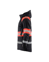 Blaklader Winter Parka Hi-Vis 4485 #colour_black-red-hi-vis