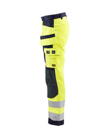 Blaklader Multinorm Craftsman Trousers 1579 #colour_hi-vis-yellow-navy-blue