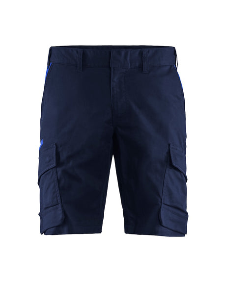 Blaklader Industry Shorts Stretch 1446 #colour_navy-blue-cornflower-blue