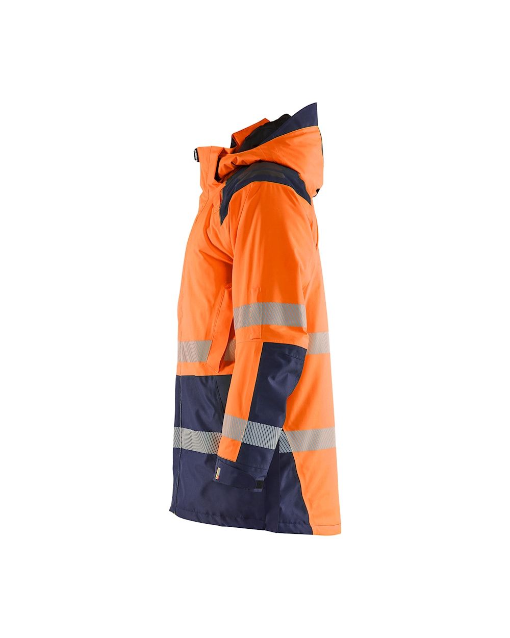 Blaklader Winter Parka Hi-Vis 4457 #colour_orange-navy-blue