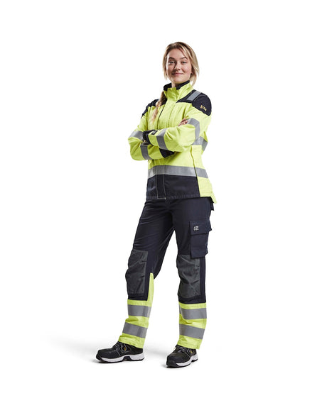 Blaklader Women's Multinorm Inherent Jacket 4969 #colour_hi-vis-yellow-navy-blue