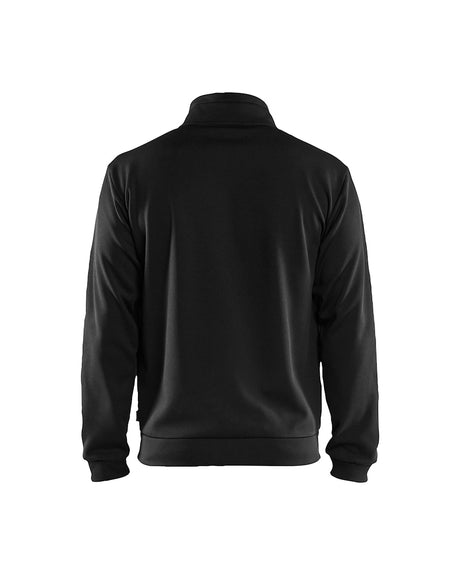 Blaklader Sweatshirt with Full Zip 3362 #colour_black-hi-vis-yellow