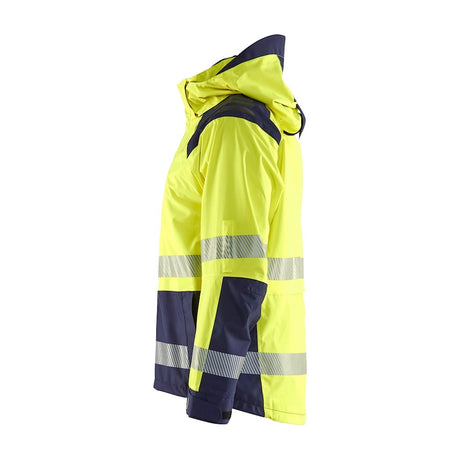 Blaklader Shell Jacket Hi-Vis 4435 #colour_hi-vis-yellow-navy-blue