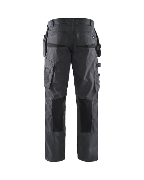 Blaklader Service Trousers with Stretch And Nail Pockets 1496 #colour_mid-grey-black