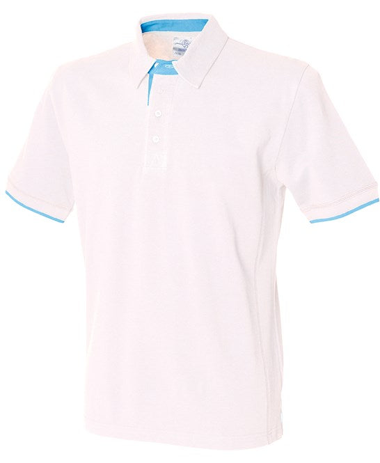 Front Row Contrast Piqué Polo Shirt