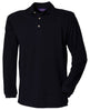 Henbury Long Sleeve Cotton Polo Shirt