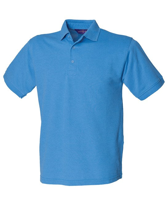 Henbury 65/35 Classic Piqué Polo Shirt - Mid Blue