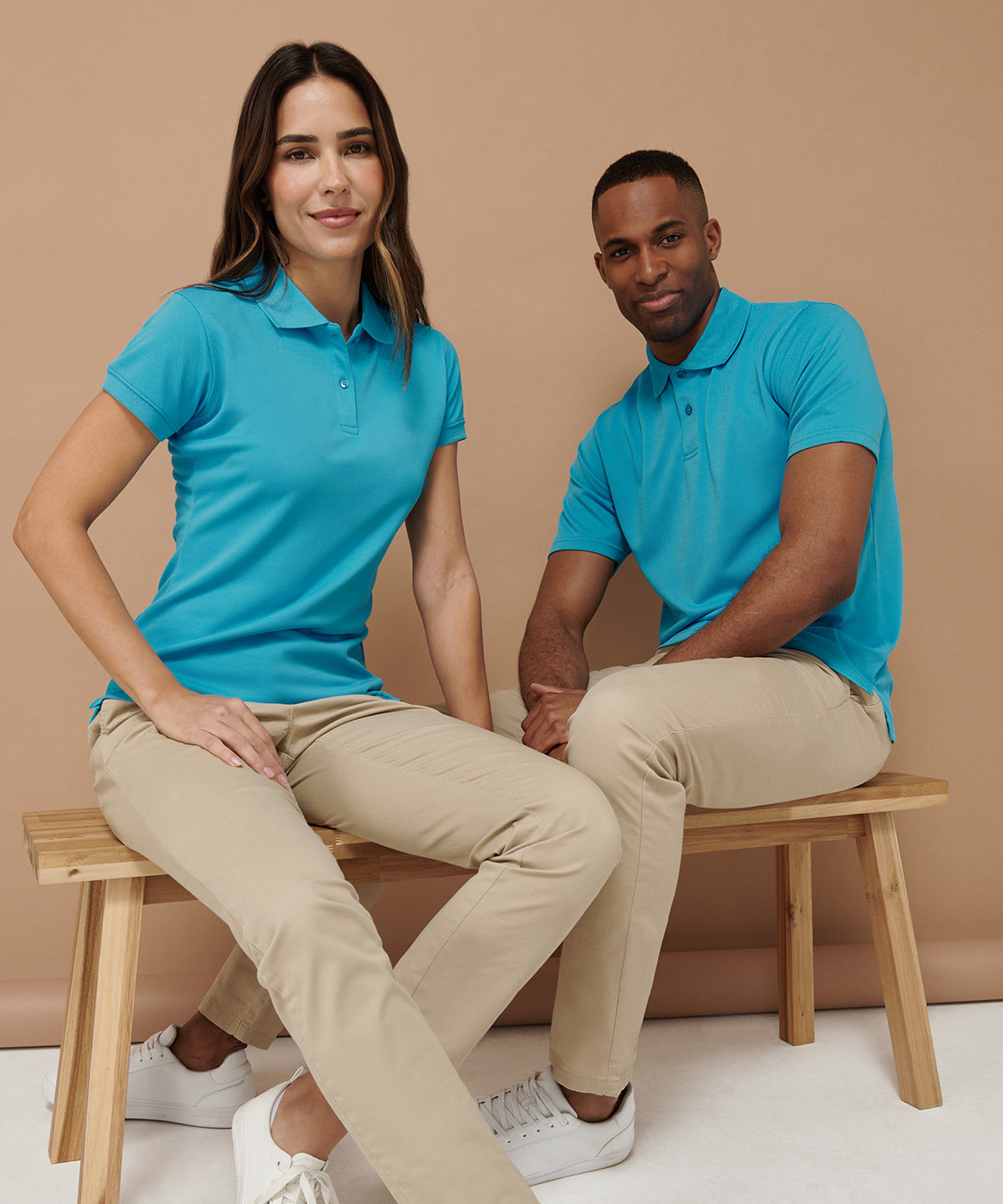 Henbury Coolplus® Polo Shirt - Mid Blue