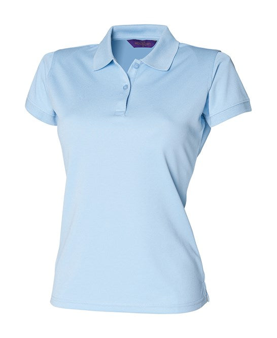 Henbury Women's Coolplus® Polo Shirt - Light Blue